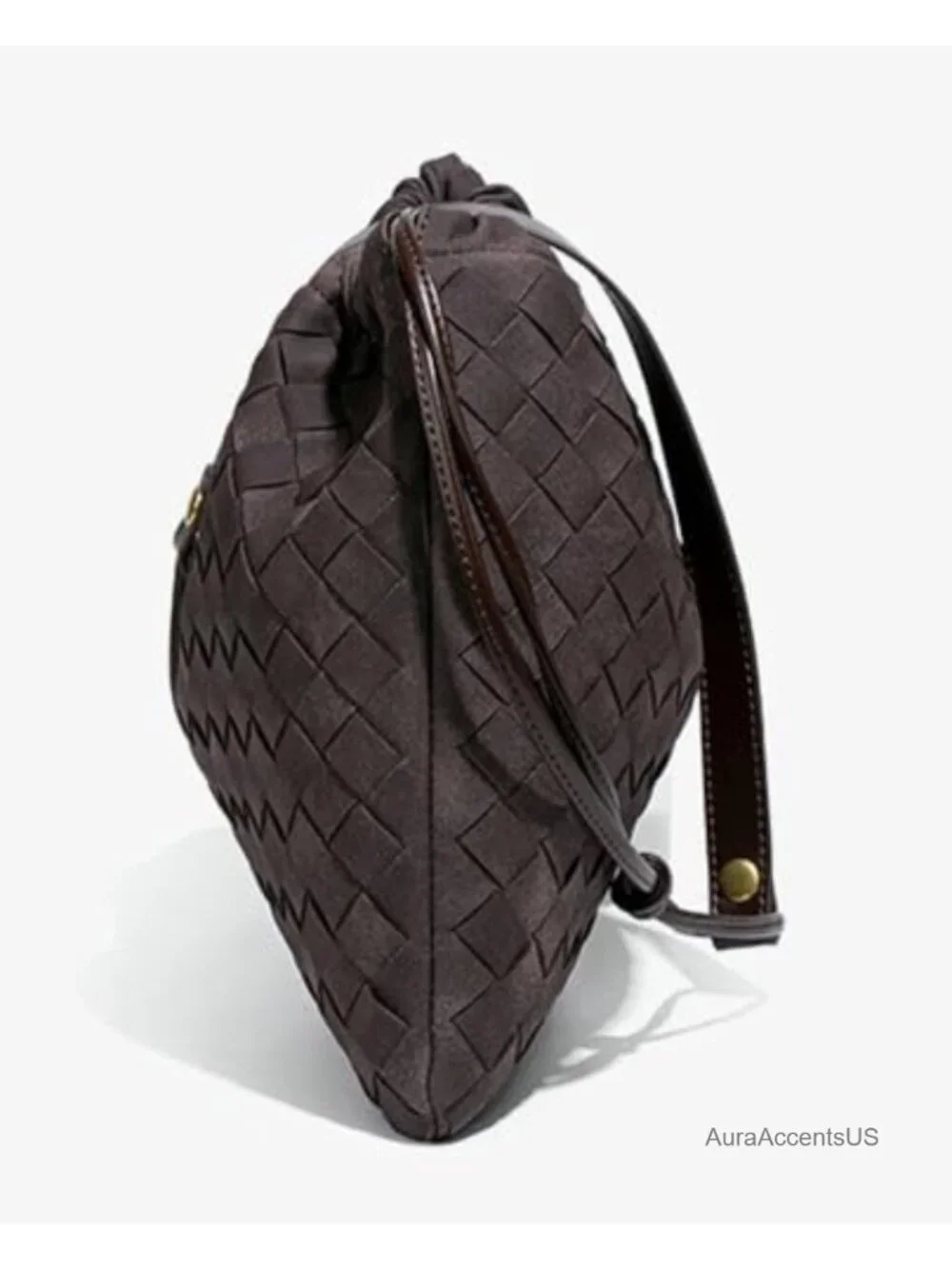 Slouchy Suede Woven Hobo Bag Women Crossbody Shoulder Tote Purse Drawstring
